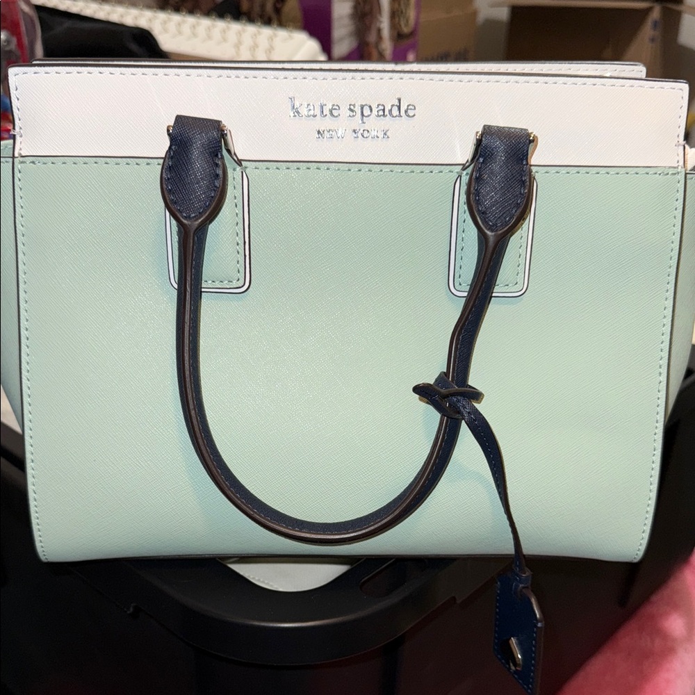 Kate Spade Mint and White Satchel